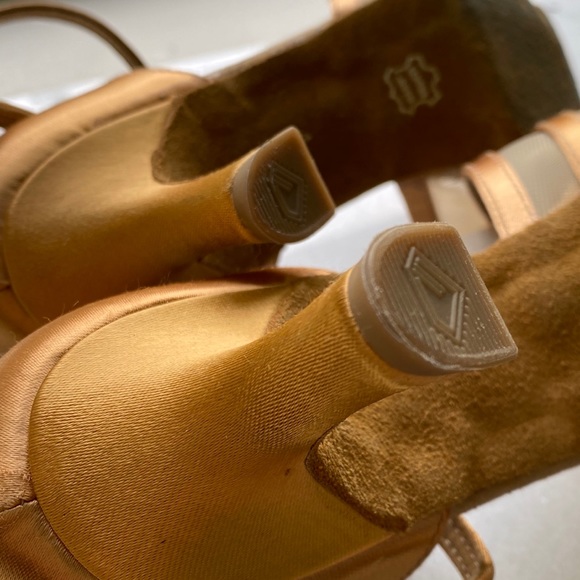 Diamant Latin Sandal Dance shoes, bronze satin - Picture 5 of 8